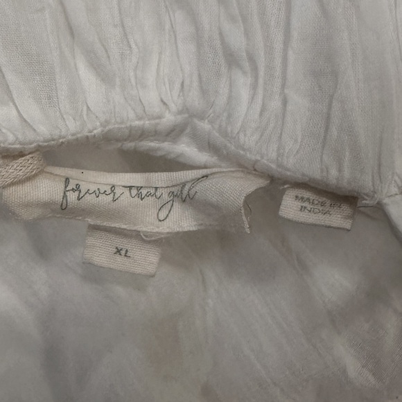 Anthropologie Forever That Girl Mini Dress Size XL White Spaghetti Straps Flowy - Picture 10 of 15